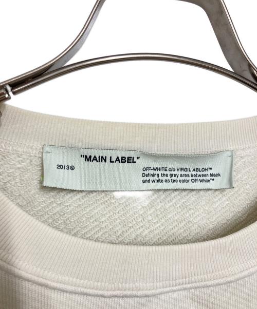 OFFWHITE（オフホワイト）OFFWHITE (オフホワイト) バックアロークルーネックスウェット ホワイト サイズ:Lの古着・服飾アイテム