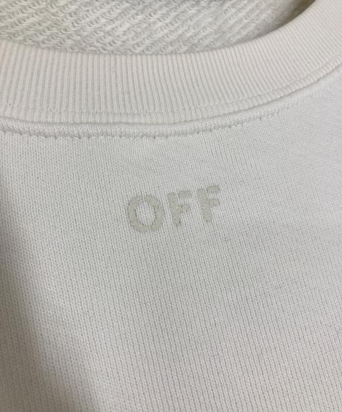 OFFWHITE（オフホワイト）OFFWHITE (オフホワイト) バックアロークルーネックスウェット ホワイト サイズ:Lの古着・服飾アイテム
