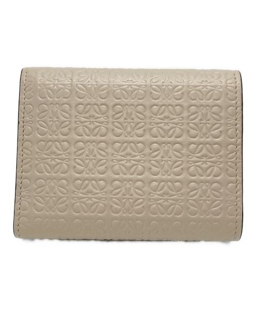 LOEWE（ロエベ）LOEWE (ロエベ) 3つ折り財布 ベージュの古着・服飾アイテム