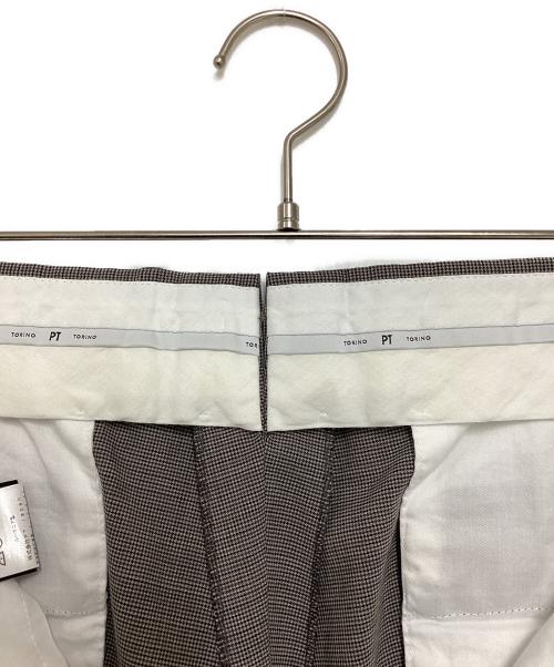 PT TORINO（ピーティートリノ）PT TORINO (ピーティートリノ) ノープリーツ スラックス グレー サイズ:50の古着・服飾アイテム