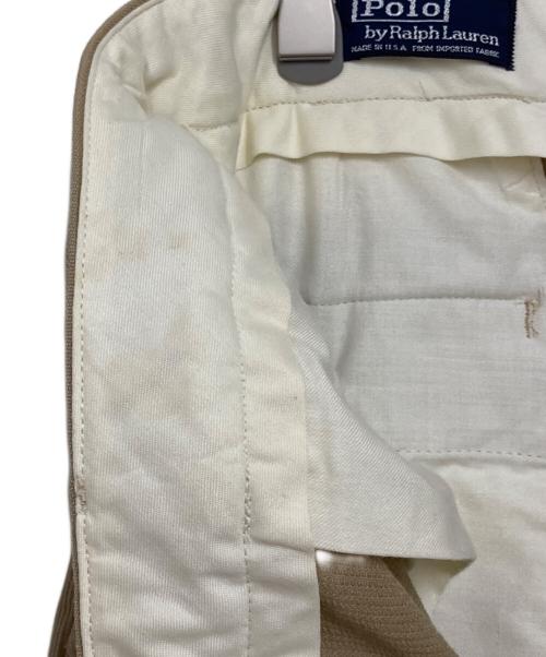POLO RALPH LAUREN（ポロ・ラルフローレン）POLO RALPH LAUREN (ポロ・ラルフローレン) サイドアジャスタープリーツパンツ ベージュ サイズ:不明の古着・服飾アイテム