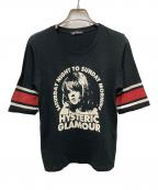 Hysteric Glamourヒステリックグラマー）の古着「ヒスガールプリントTシャツ」｜ブラック