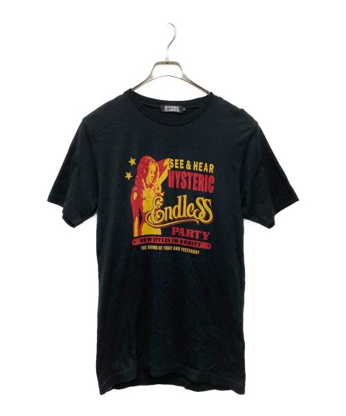 Hysteric Glamour（ヒステリックグラマー）Hysteric Glamour (ヒステリックグラマー) ヒスガールプリントTシャツ ブラック サイズ:Ｍの古着・服飾アイテム