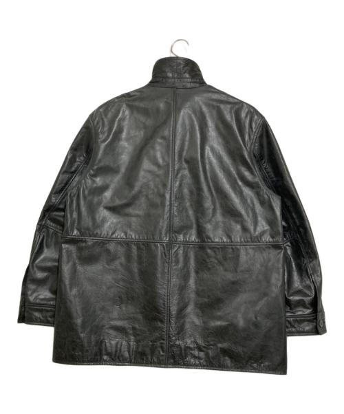 MAISON SPECIAL（メゾンスペシャル）MAISON SPECIAL (メゾンスペシャル) Buffalo Crack Leather Dress-Over Car Coat ブラック サイズ:０の古着・服飾アイテム