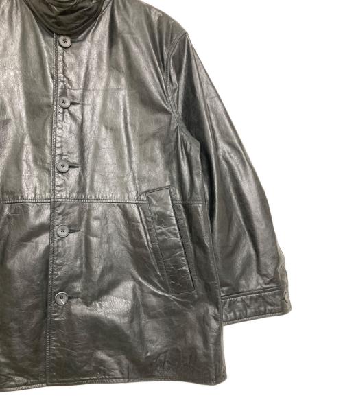 MAISON SPECIAL（メゾンスペシャル）MAISON SPECIAL (メゾンスペシャル) Buffalo Crack Leather Dress-Over Car Coat ブラック サイズ:０の古着・服飾アイテム