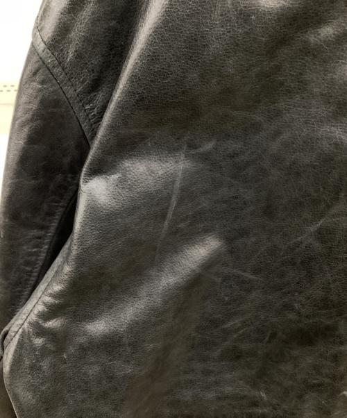 MAISON SPECIAL（メゾンスペシャル）MAISON SPECIAL (メゾンスペシャル) Buffalo Crack Leather Dress-Over Car Coat ブラック サイズ:０の古着・服飾アイテム