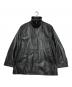 MAISON SPECIAL（メゾンスペシャル）の古着「Buffalo Crack Leather Dress-Over Car Coat」｜ブラック