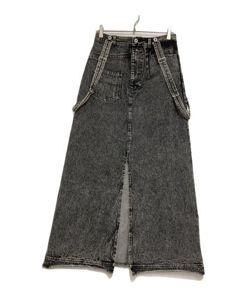 Ameri（アメリ）Ameri (アメリ) MEDI INVERT SUSPENDER DENIM SKIRT ブラック サイズ:26の古着・服飾アイテム