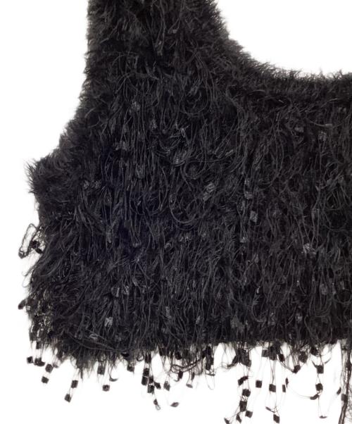 TODAYFUL（トゥデイフル）TODAYFUL (トゥデイフル) Fringe Knit Bustier ブラック サイズ:FREEの古着・服飾アイテム