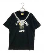 A BATHING APE×THE HOPEア ベイシング エイプ×）の古着「Yellow Bucks THE HOPE TEE」｜ブラック