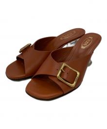 TOD'S（トッズ）の古着「クリアヒールミュール」｜ブラウン