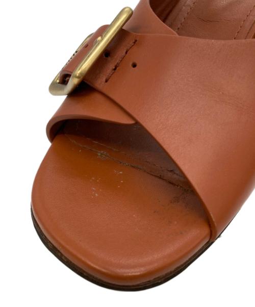 TOD'S（トッズ）TOD'S (トッズ) クリアヒールミュール ブラウン サイズ:37の古着・服飾アイテム