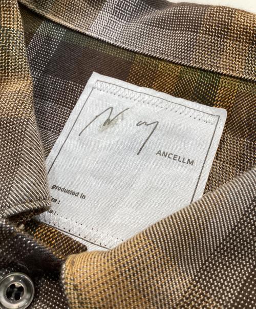ANCELLM（アンセルム）ANCELLM (アンセルム) CHECK CRASH LS SHIRT ブラウン×グリーン サイズ:2の古着・服飾アイテム