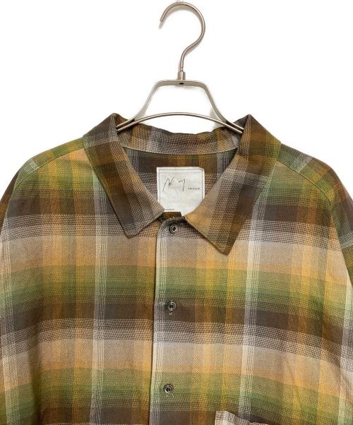 ANCELLM（アンセルム）ANCELLM (アンセルム) CHECK CRASH LS SHIRT ブラウン×グリーン サイズ:2の古着・服飾アイテム
