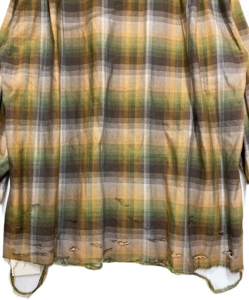 ANCELLM（アンセルム）ANCELLM (アンセルム) CHECK CRASH LS SHIRT ブラウン×グリーン サイズ:2の古着・服飾アイテム