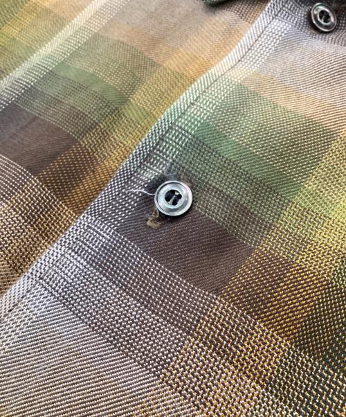 ANCELLM（アンセルム）ANCELLM (アンセルム) CHECK CRASH LS SHIRT ブラウン×グリーン サイズ:2の古着・服飾アイテム
