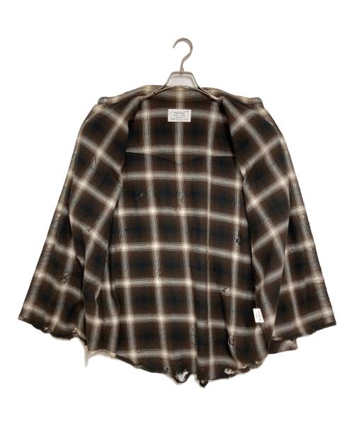 RAFU（ラフ）RAFU (ラフ) Western shirt（ウエスタンシャツ） ブラウン サイズ:Lの古着・服飾アイテム