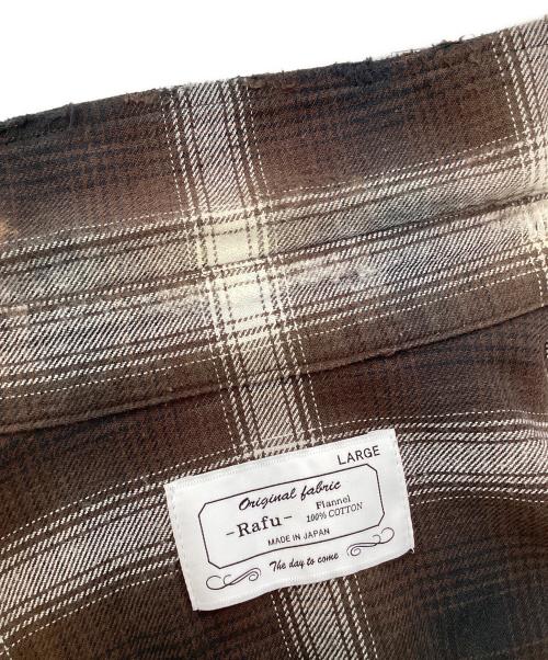 RAFU（ラフ）RAFU (ラフ) Western shirt（ウエスタンシャツ） ブラウン サイズ:Lの古着・服飾アイテム