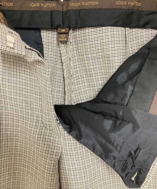 LOUIS VUITTON（ルイ ヴィトン）LOUIS VUITTON (ルイ ヴィトン) 千鳥格子柄テーパードパンツ グレー サイズ:38の古着・服飾アイテム