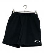 BALENCIAGAバレンシアガ）の古着「ロゴ刺繍スウェットハーフパンツ」｜ダークグレー