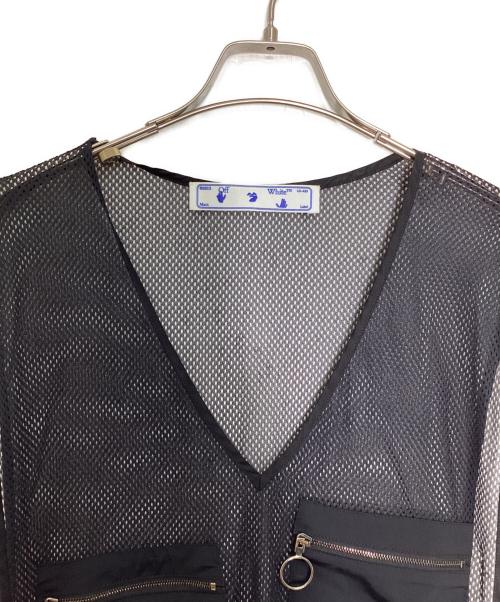 OFFWHITE（オフホワイト）OFFWHITE (オフホワイト) メッシュベスト ブラック サイズ:40の古着・服飾アイテム