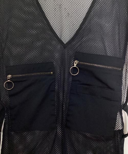 OFFWHITE（オフホワイト）OFFWHITE (オフホワイト) メッシュベスト ブラック サイズ:40の古着・服飾アイテム