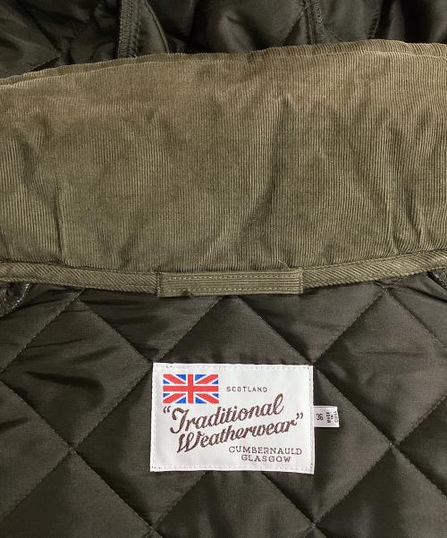 Traditional Weatherwear（トラディショナルウェザーウェア）Traditional Weatherwear (トラディショナルウェザーウェア) キルティングコート グリーン サイズ:36の古着・服飾アイテム