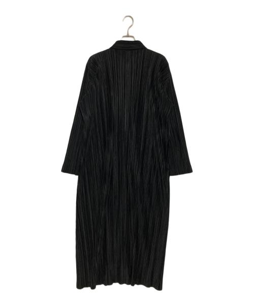 PLEATS PLEASE（プリーツプリーズ）PLEATS PLEASE (プリーツプリーズ) フロントジップシャツワンピース ブラック サイズ:4の古着・服飾アイテム