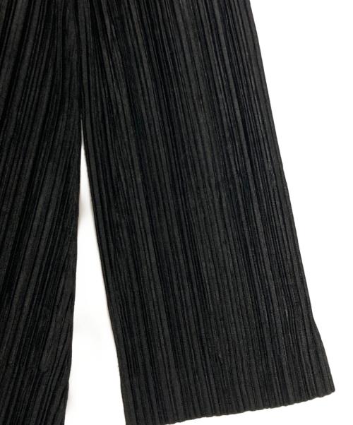 PLEATS PLEASE（プリーツプリーズ）PLEATS PLEASE (プリーツプリーズ) フロントジップシャツワンピース ブラック サイズ:4の古着・服飾アイテム