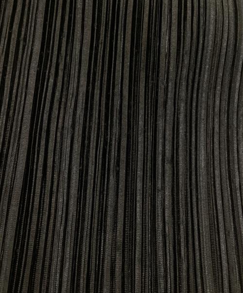 PLEATS PLEASE（プリーツプリーズ）PLEATS PLEASE (プリーツプリーズ) フロントジップシャツワンピース ブラック サイズ:4の古着・服飾アイテム