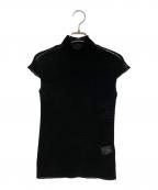ISSEY MIYAKEイッセイミヤケ）の古着「プリーツノースリーブカットソー」｜ブラック