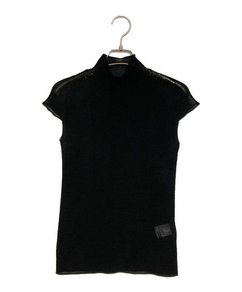 ISSEY MIYAKE（イッセイミヤケ）ISSEY MIYAKE (イッセイミヤケ) プリーツノースリーブカットソー ブラック サイズ:Mの古着・服飾アイテム