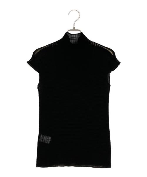 ISSEY MIYAKE（イッセイミヤケ）ISSEY MIYAKE (イッセイミヤケ) プリーツノースリーブカットソー ブラック サイズ:Mの古着・服飾アイテム