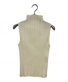 PLEATS PLEASE（プリーツプリーズ）の古着「プリーツノースリーブカットソー」｜アイボリー