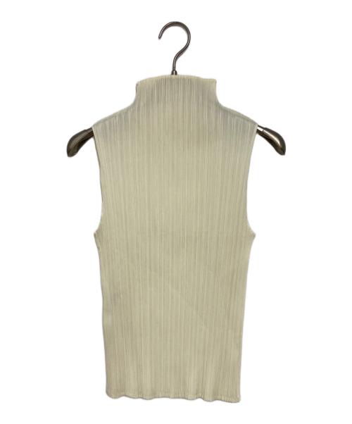 PLEATS PLEASE（プリーツプリーズ）PLEATS PLEASE (プリーツプリーズ) プリーツノースリーブカットソー アイボリー サイズ:3の古着・服飾アイテム