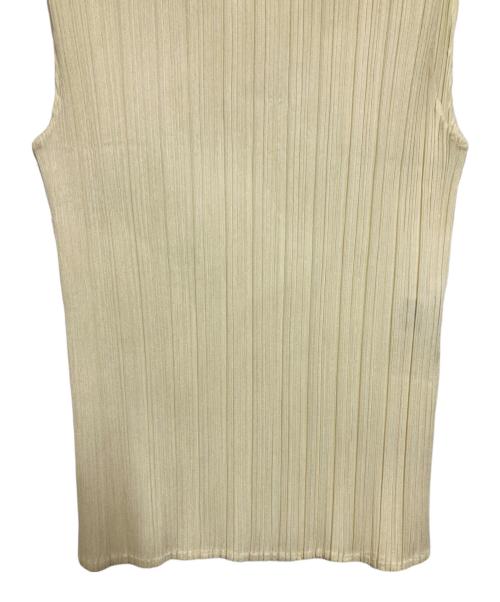 PLEATS PLEASE（プリーツプリーズ）PLEATS PLEASE (プリーツプリーズ) プリーツノースリーブカットソー アイボリー サイズ:3の古着・服飾アイテム