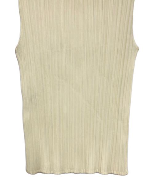 PLEATS PLEASE（プリーツプリーズ）PLEATS PLEASE (プリーツプリーズ) プリーツノースリーブカットソー アイボリー サイズ:3の古着・服飾アイテム