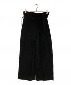 ENFOLDエンフォルド）の古着「ONE-SHOULDER SARROUEL TROUSERS」｜ブラック