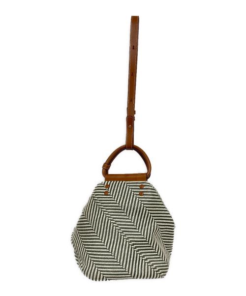 mica della valle（ミカ デラ ヴァッレ）mica della valle (ミカ デラ ヴァッレ) マルチウェイショルダーバッグ アイボリー×グリーンの古着・服飾アイテム