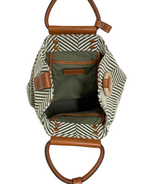 mica della valle（ミカ デラ ヴァッレ）mica della valle (ミカ デラ ヴァッレ) マルチウェイショルダーバッグ アイボリー×グリーンの古着・服飾アイテム