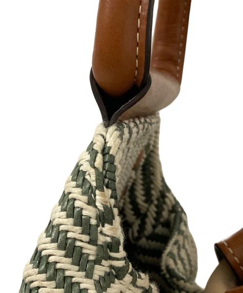 mica della valle（ミカ デラ ヴァッレ）mica della valle (ミカ デラ ヴァッレ) マルチウェイショルダーバッグ アイボリー×グリーンの古着・服飾アイテム