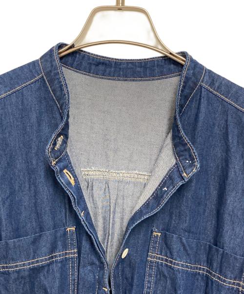 SHIPS any（シップスエニィ）SHIPS any (シップスエニィ) シャーリング デニム ポケット ワンピース ブルー サイズ:FREEの古着・服飾アイテム