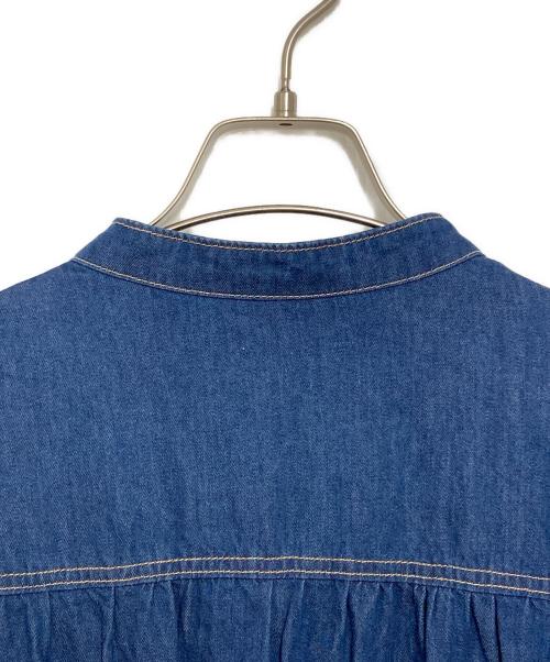 SHIPS any（シップスエニィ）SHIPS any (シップスエニィ) シャーリング デニム ポケット ワンピース ブルー サイズ:FREEの古着・服飾アイテム