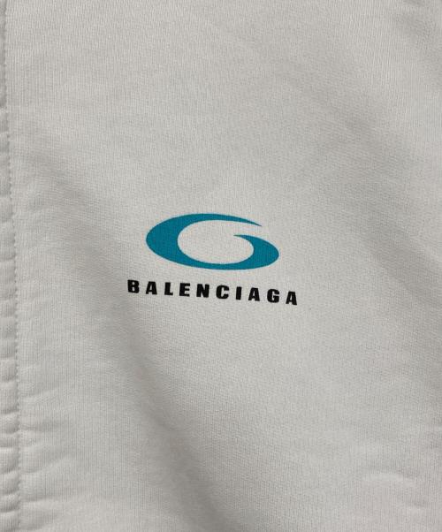 BALENCIAGA（バレンシアガ）BALENCIAGA (バレンシアガ) LOOP LOGO ZIP HOODIE ホワイト サイズ:XLの古着・服飾アイテム