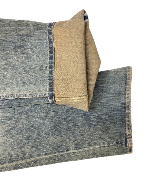 BALENCIAGA（バレンシアガ）BALENCIAGA (バレンシアガ) ウォッシュド加工ブーツカットデニムパンツ インディゴ サイズ:Mの古着・服飾アイテム