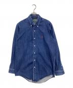 POLO COUNTRYポロカントリー）の古着「ロゴ刺繍ボタンダウンデニムシャツ」｜インディゴ
