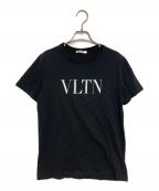VALENTINOヴァレンティノ）の古着「ロゴプリントTシャツ」｜ブラック