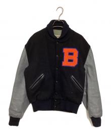 Flynntan（フランタン）の古着「襟付きスタジャン」｜ブラック×グレー