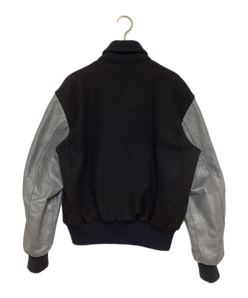 Flynntan（フランタン）Flynntan (フランタン) 襟付きスタジャン ブラック×グレー サイズ:40の古着・服飾アイテム