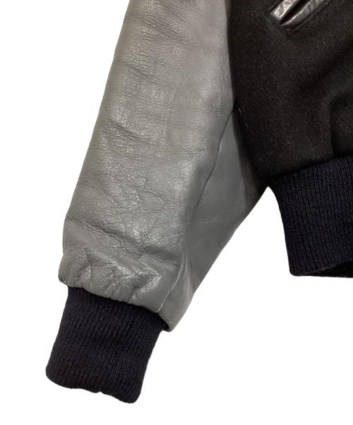 Flynntan（フランタン）Flynntan (フランタン) 襟付きスタジャン ブラック×グレー サイズ:40の古着・服飾アイテム